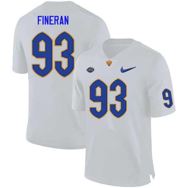 Men #93 James Fineran Pitt Panthers College Football Jerseys Sale-White